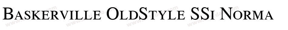 Baskerville OldStyle SSi Normal字体转换